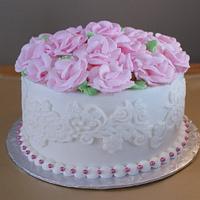 Roses and Lace birthday cake