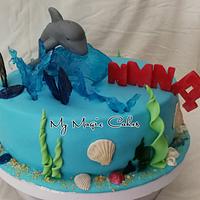 Dolphin cake for Dimi