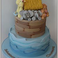 Noah's Ark Christening Cake 