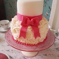 Vintage Two Tier Buttercream Rose Cake