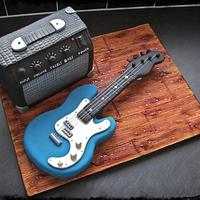 Guitar and Amp cake