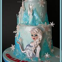 "Disney Frozen" inspired cake 
