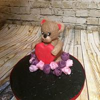 Fondant Cake-Topper - Sweet Valentine Collaboration 2017 bear