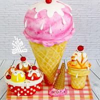 Summer ice cream 3d cake