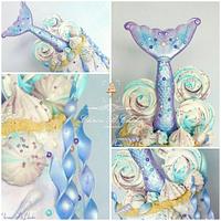 Mermaid layer cake design 