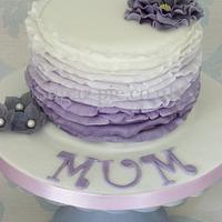 Purple shades Ruffle cake