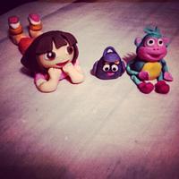 Dora twin cakes and star cookies