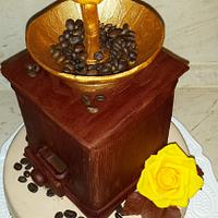 Coffee mill cake