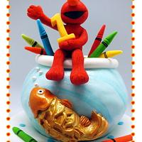 Elmo Loves His Goldfish And His Crayons Too!