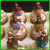 Easter chickens cupcakes