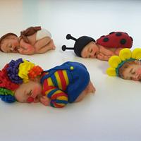 Sleeping baby figures