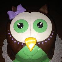 owl cake for a bridal shower.