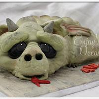 Carved Dragon cake