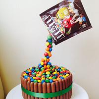 M&M's Gravity Cake