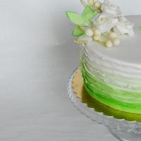 Birthday cake in green