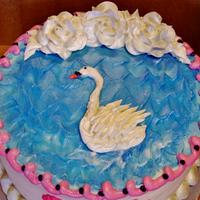 Buttercream Swan cake
