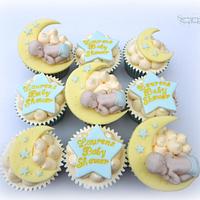 Moon and Stars Baby Shower Cupcakes