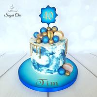 💙 Neon Blue Drip Cake 💙