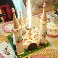 Princess castle birthday cake 