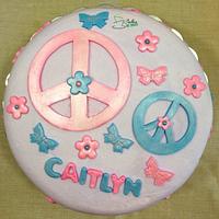 Peace & Butterfly Cake