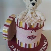 Double barrel Teddy bear cake 