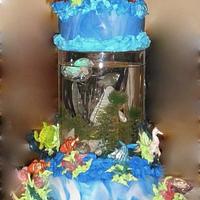 Coral Reef cake with live fish