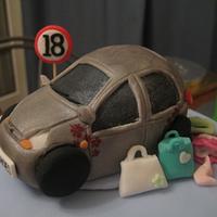 18th Birthday Road Trip cake