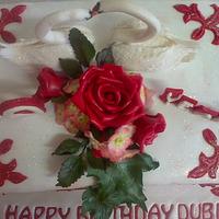 Birthday Cake to match Hydrangea Anniversary cake
