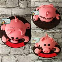 Oink oink a pig shaped cake 🐷