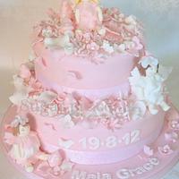 Flower fairy christening cake 