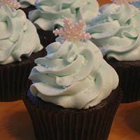 Snow and Ice Cupcakes