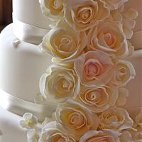 Pastel Rose Wedding cake