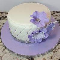 WHITE AND LAVENDER AND  BLING