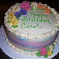 Watercolor Birthday Cake