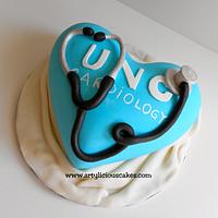 Mini UNC Heart cake