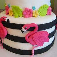 Barbara's Flamingo Cake Flamingle Flamingo Party