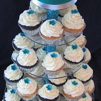 Butterfly Birthday Cupcake Tower