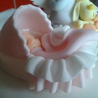 angel christening cake