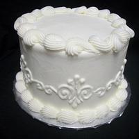 Single Tier Buttercream Wedding Cake 