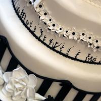 Black & White Wedding Cake