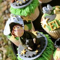 Army Camouflage Celebration Cupcakes