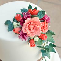 Garden party wedding cake