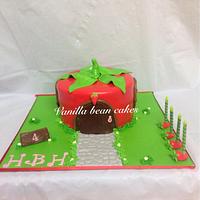Strawberry house cake