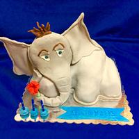 "Horton" elephant cake