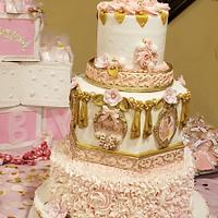 "Heaven Sent" baby shower cake