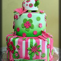 Sweet turtle birthday cake