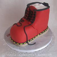Red Boot Cake