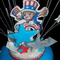 Star Spangled Supper 4th of July Cake