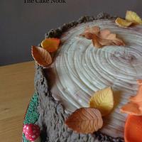 Fairy tree stump cake.