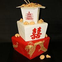 Chinese Take-out Wedding cake
